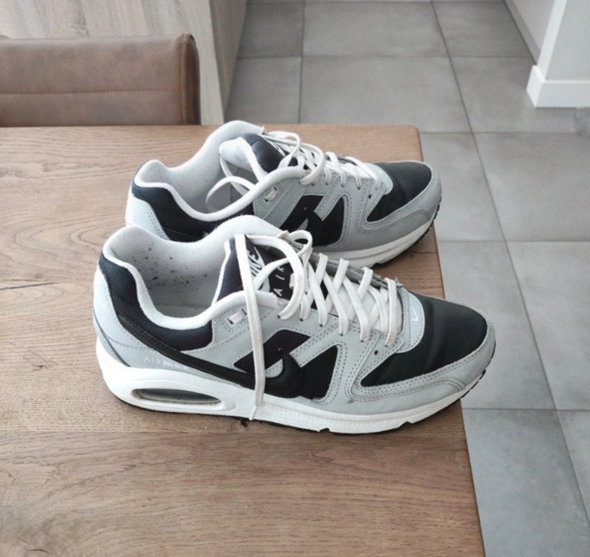 Nike Air Max Sneakers - Grijs/Zwart, Maat 40.5, Ophalen of Verzenden, Zo goed als nieuw, Grijs, Sneakers of Gympen