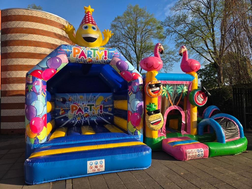 Springkussen Flamingo Mini met Glijbaan te huur, Ophalen, Gebruikt, Onbekend@voorbeeld.com, Onbekend