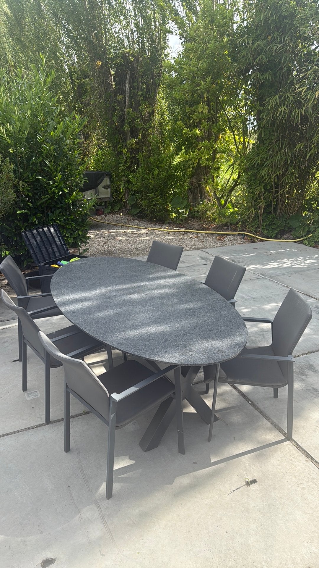 Tuinset, Tuin en Terras, Tuinsets en Loungesets, Gebruikt, 6 zitplaatsen, Aluminium, Ophalen of Verzenden