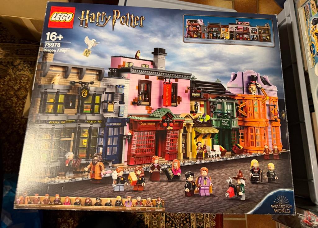 Lego Harry Potter 75978 Diagon Alley - Compleet, Lego, Harry Potter, Ophalen of Verzenden, Zo goed als nieuw