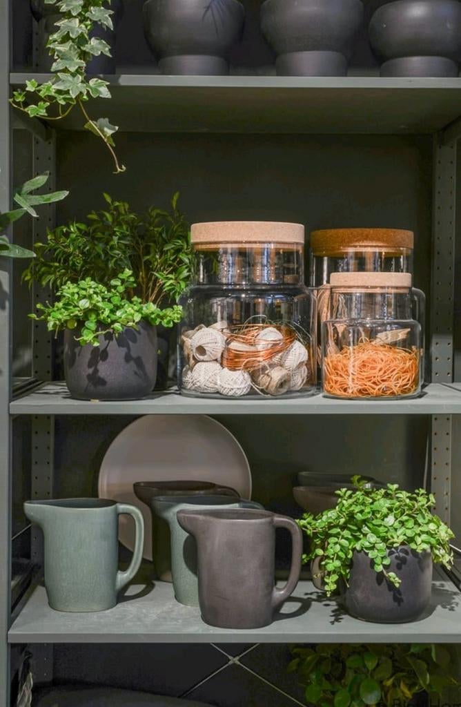 Ilse Crawford x IKEA SINNERLIG voorraadpotten glas met kurk, Ophalen of Verzenden, Zo goed als nieuw, Glas