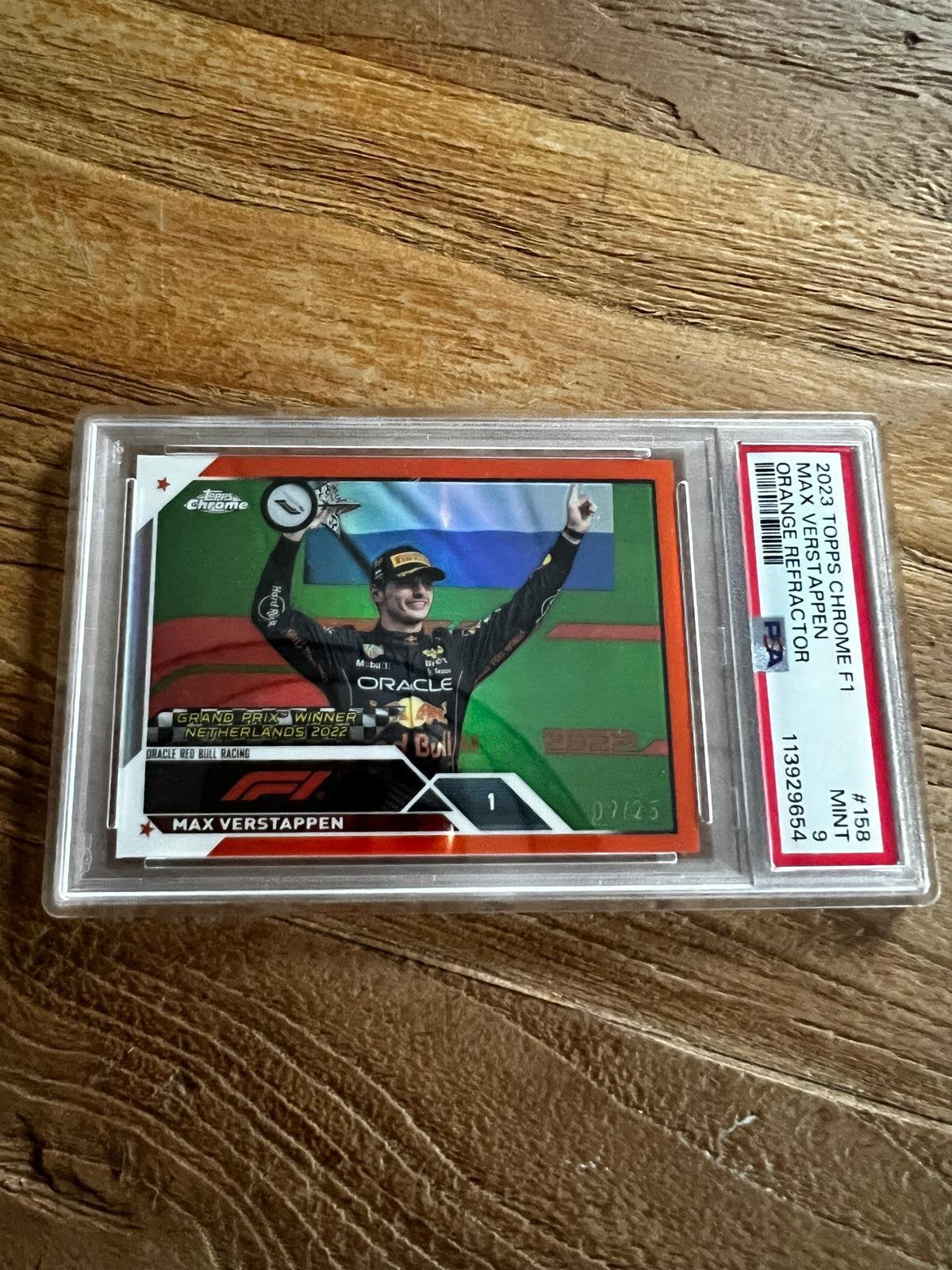 Max Verstappen 09/25 Winnaar Nederland PSA 9, Ophalen of Verzenden, Zo goed als nieuw, Plaatje