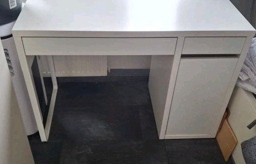 IKEA Micke Bureau Wit - Compact en Functioneel, Ophalen, Met lades, Gebruikt, Spaanplaat of MDF