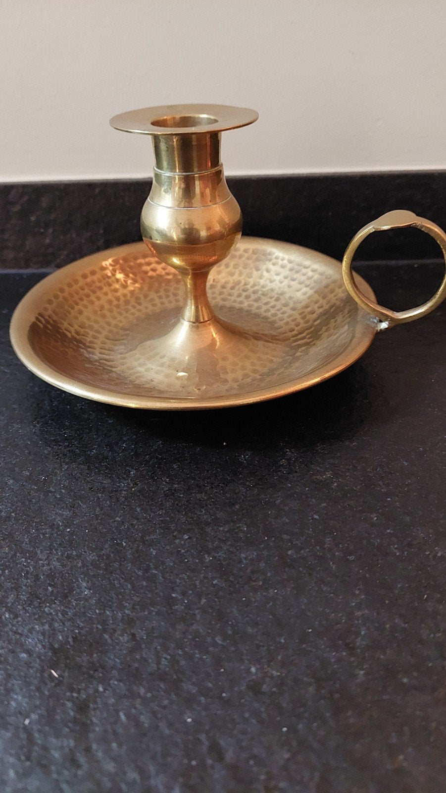 Antieke geslagen messing blaker, Antiek en Kunst, Ophalen of Verzenden, Koper of Brons