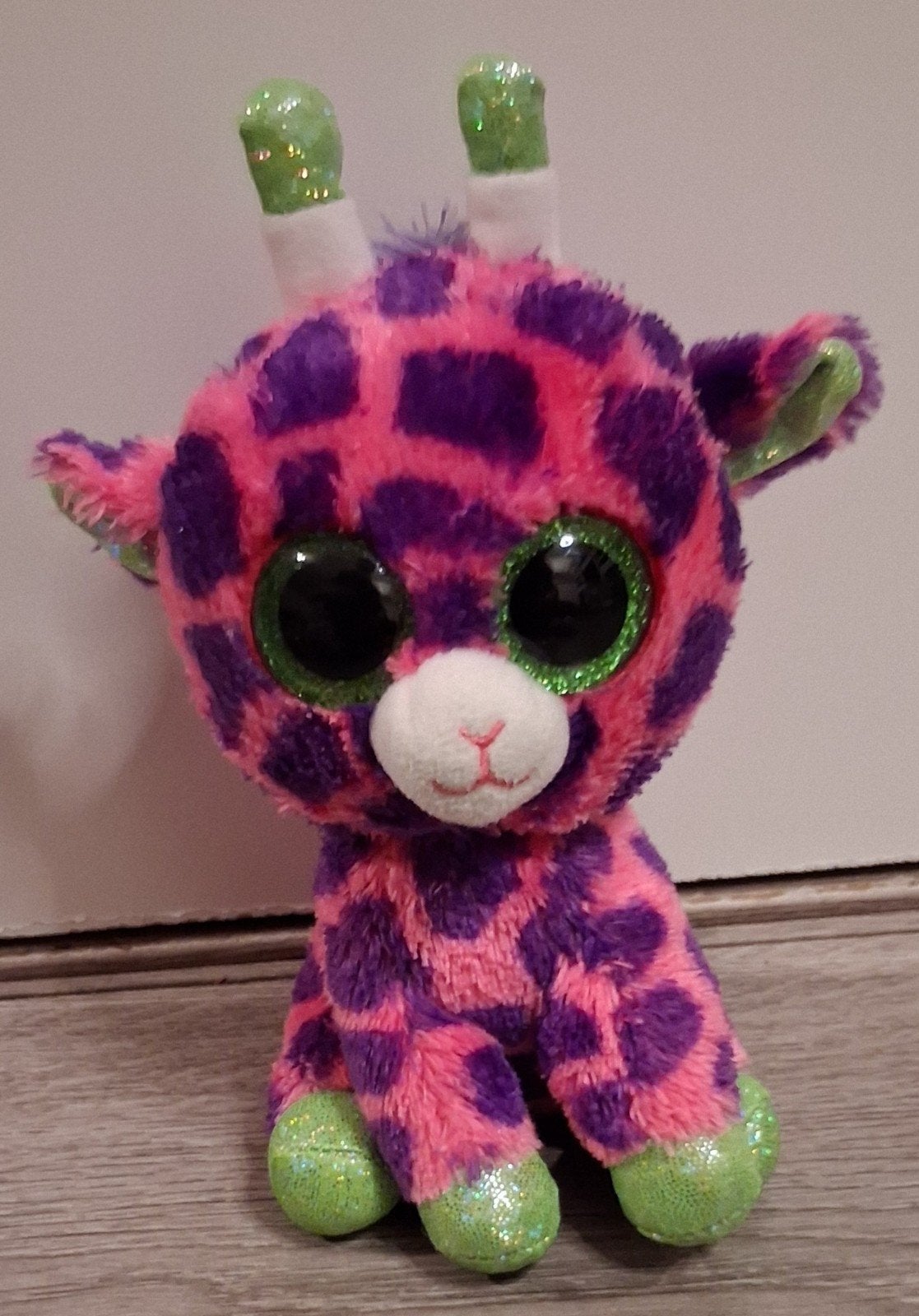 ty beanie boo giraf Gilbert 16 cm, Giraf, Overige karakters, Ophalen of Verzenden, Zo goed als nieuw