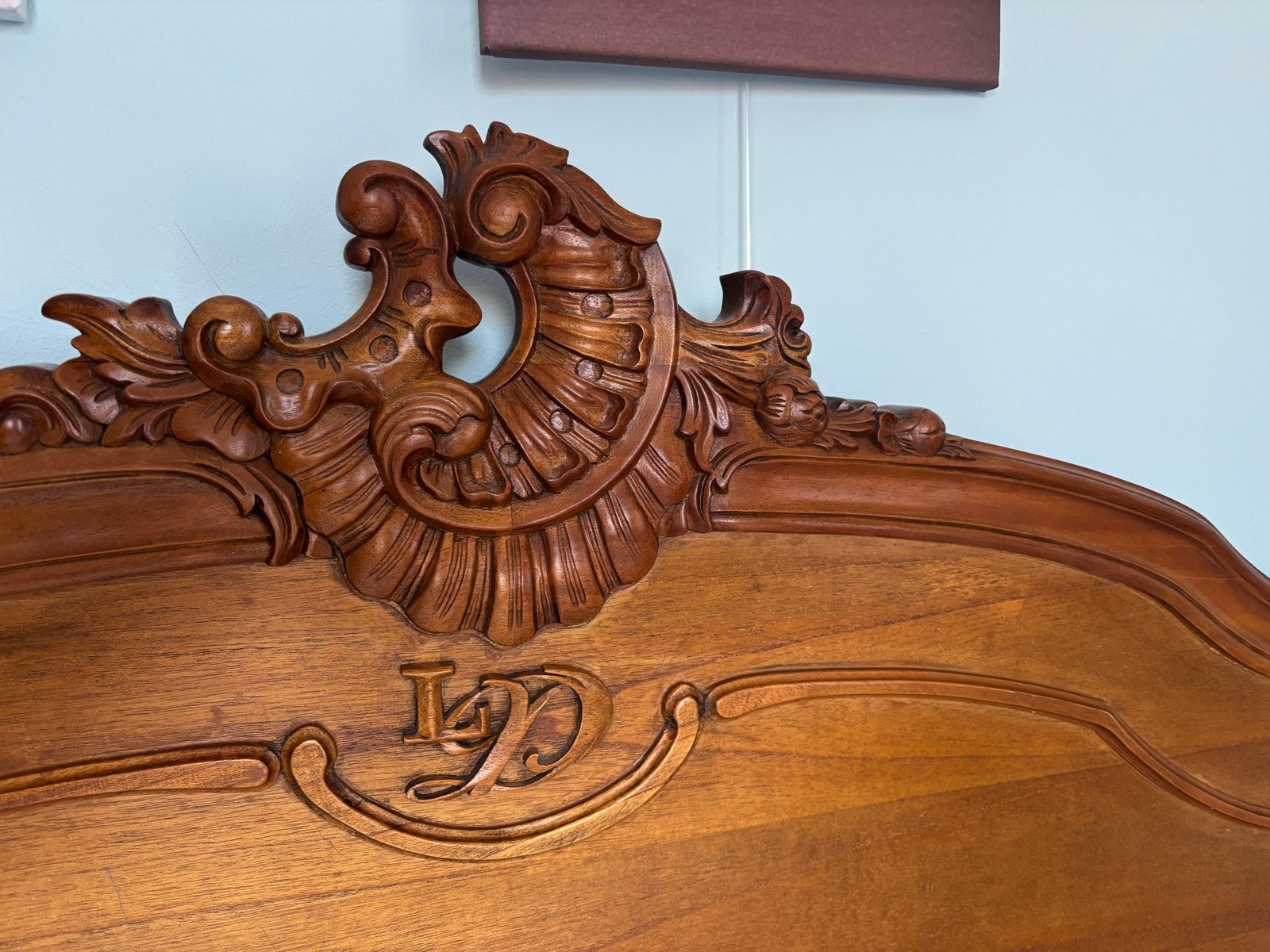 Foto 5 van Antiek Louis XIV Mahonie Bedombouw - 140x200