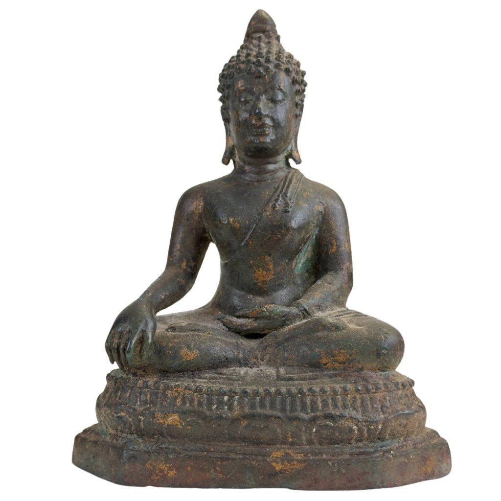 Boeddhabeeld – Ayutthaya brons – Bhumisparsha, Antiek en Kunst, Overige herkomsten, Ophalen of Verzenden, Beeld, Brons