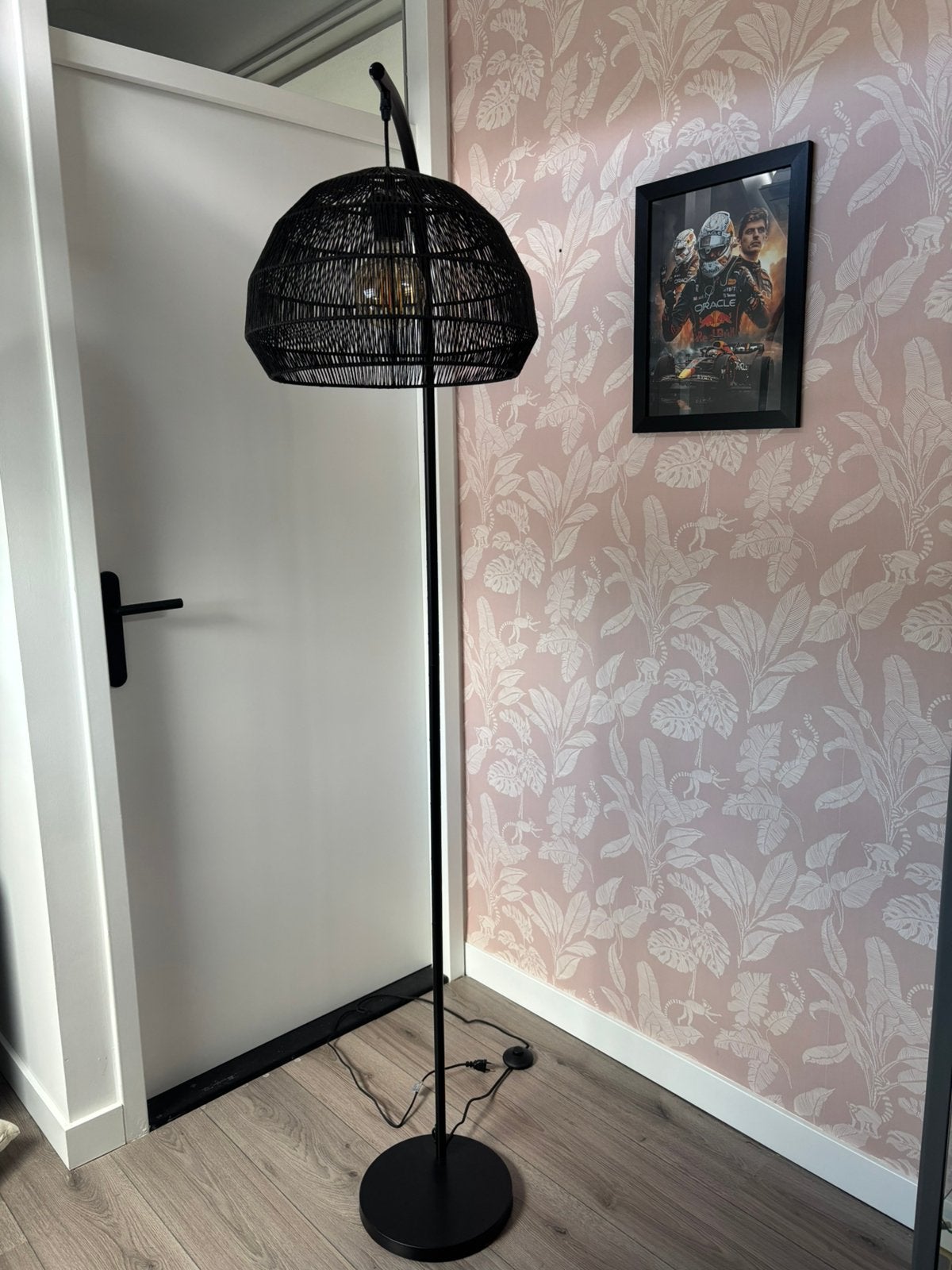 Vloerlamp zwart, Ophalen, Zo goed als nieuw, 150 tot 200 cm