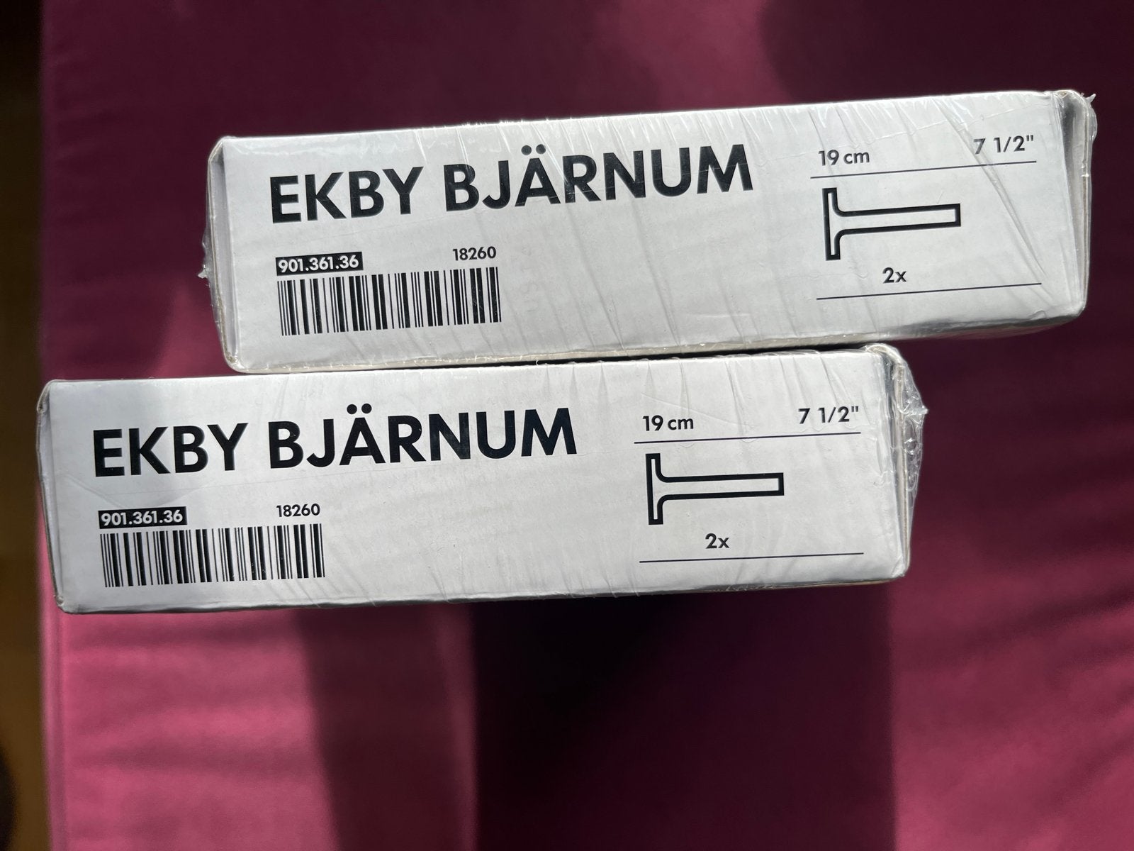 2x set IKEA EKBY BJÄRNUM plankendragers NIEUW, Ophalen of Verzenden, Nieuw
