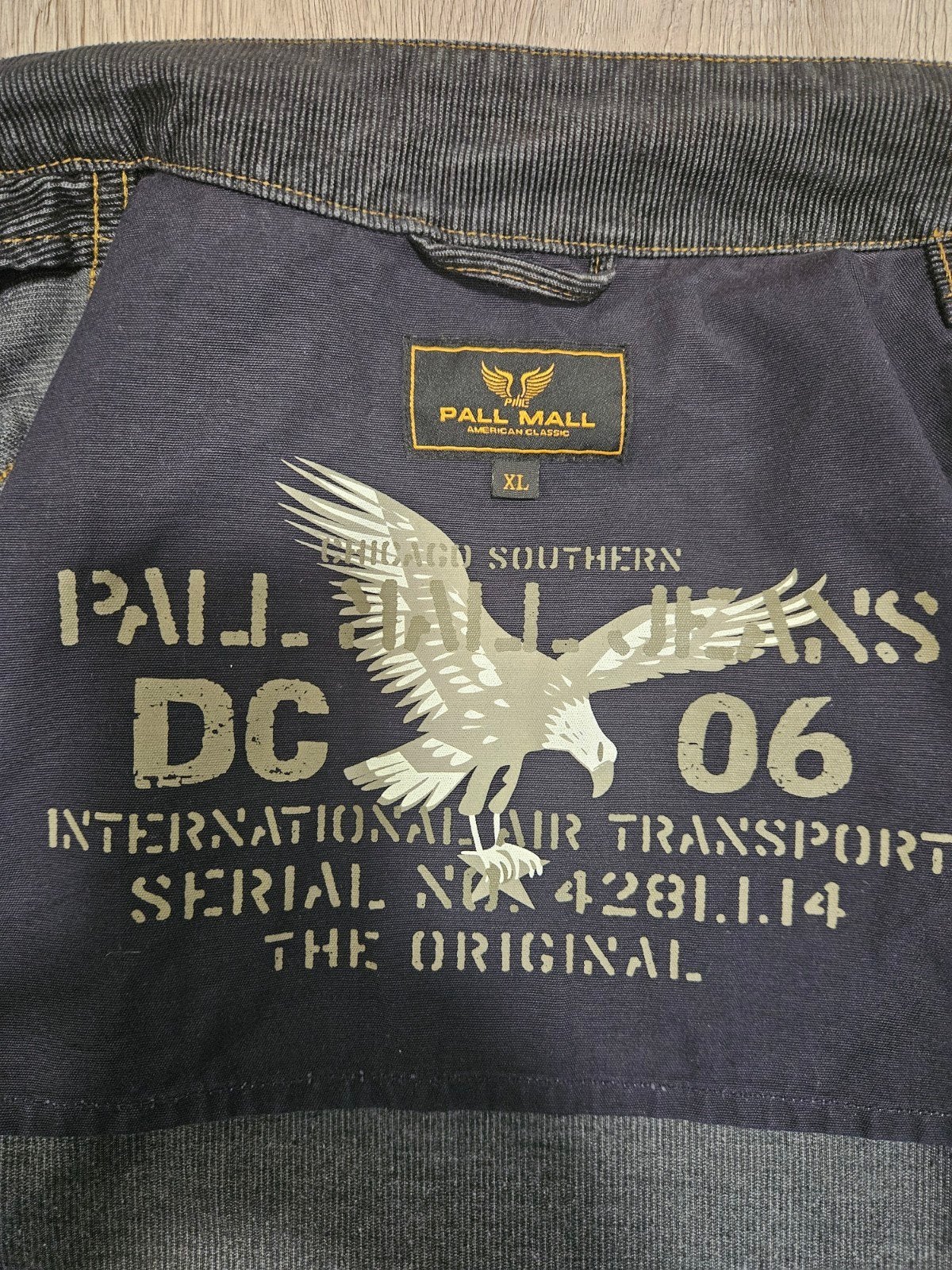Pall Mall / PME American Classic ribstof jack maat XL, Blauw, ., Pall Mall PME Legend, Maat 56/58 (XL)