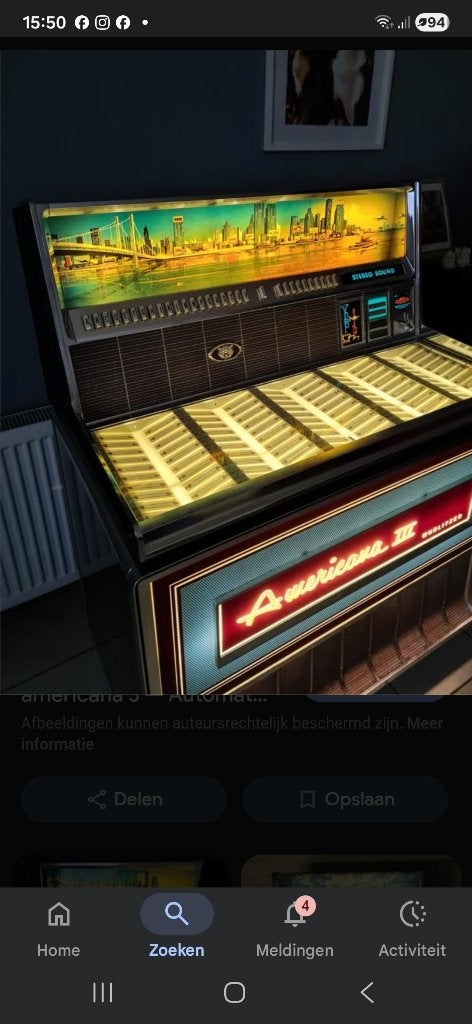 Jukebox wurlitzer americana 3 Gezocht !!!!!!!, Verzamelen, Automaten | Jukeboxen, Ophalen, Zo goed als nieuw, 1960 tot 1970, Wurlitzer