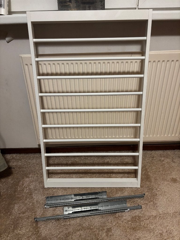IKEA komplement uittrekbaar broekenrek 100 cm, Ophalen, Gebruikt