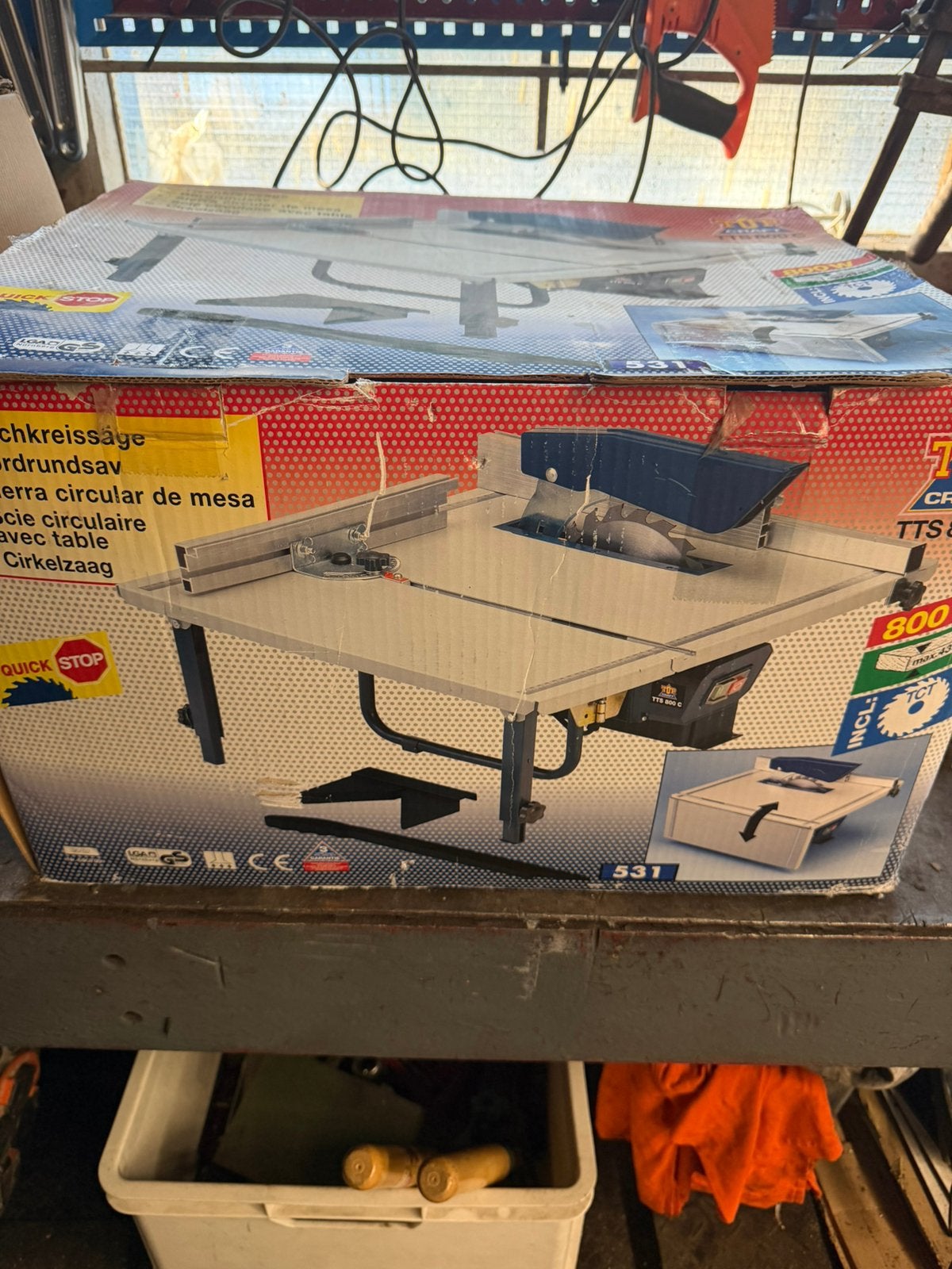 Goede zaagtafel nieuw in doos, Ophalen, Cirkelzaag, 70 mm of meer, Zo goed als nieuw
