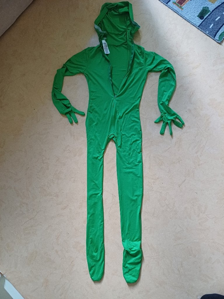 Carnavalskleiding. Groene bodysuit, Kleding | Heren, Ophalen, Zo goed als nieuw, Overige maten