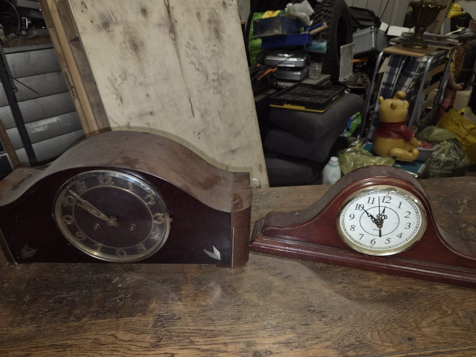 Antieke schoorsteenklokken - set van 2, Ophalen of Verzenden