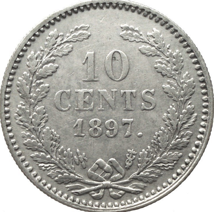 Nederland 10 cent 1897 (zilver) (3), Postzegels en Munten, Zilver, Ophalen of Verzenden, 10 cent, Koningin Wilhelmina