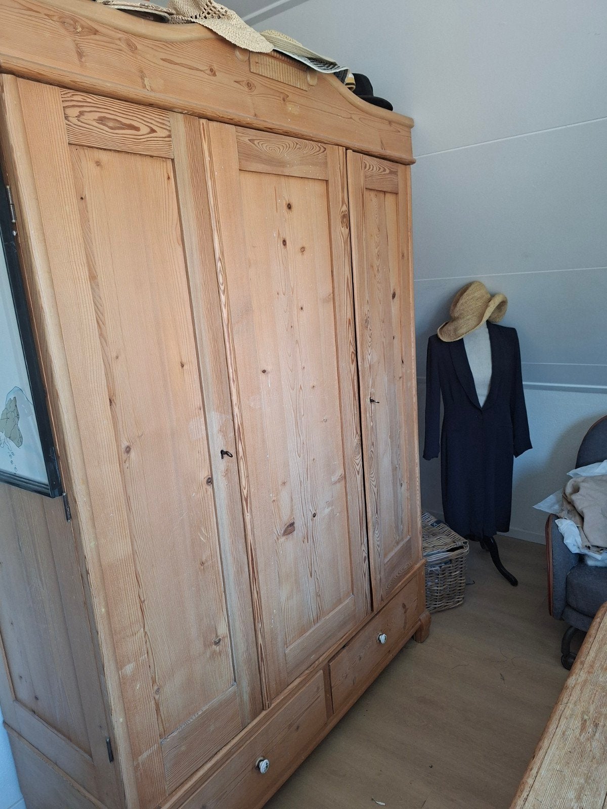 antieke massief oudgrenen opberg  linnen hang leg kast, Ophalen, 50 tot 75 cm, 100 tot 150 cm, 200 cm of meer