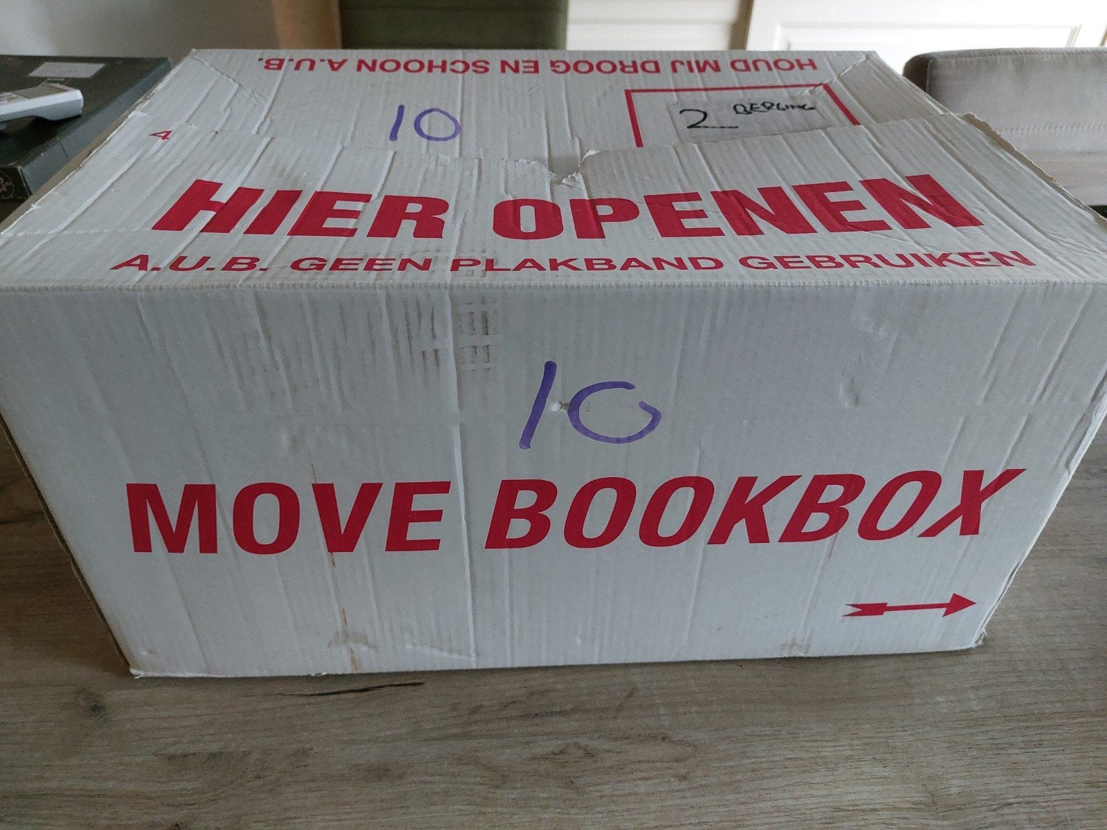 Verhuisdoos met postzegels, Ophalen, Overige landen