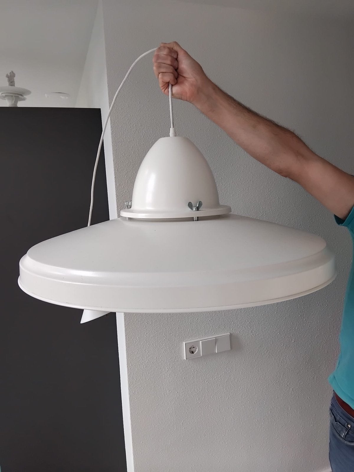 VT Wonen hanglamp wit - Modern design, Ophalen, Zo goed als nieuw, Metaal, 50 tot 75 cm
