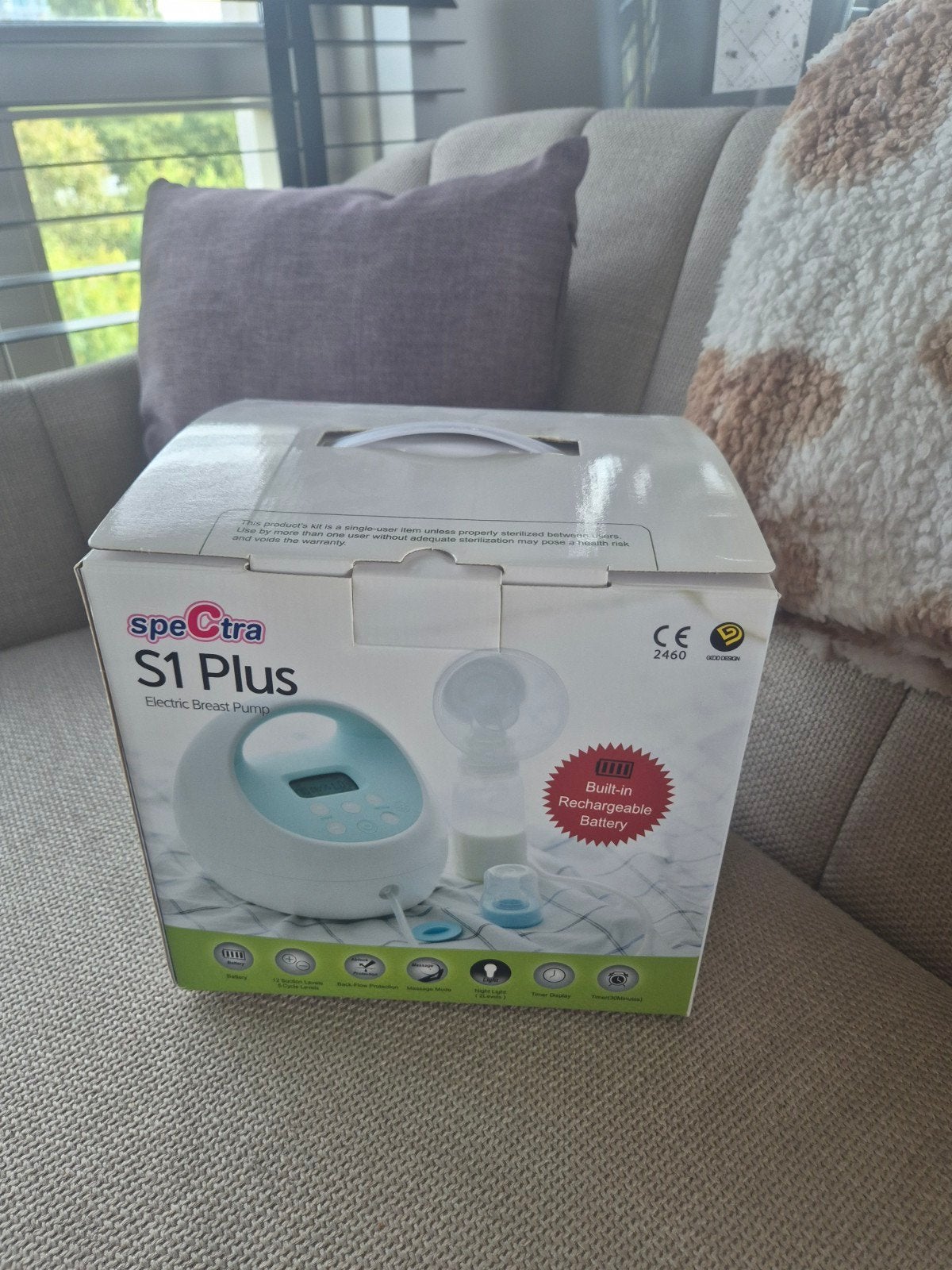 Spectra S1 Plus dubbele elektrische borstkolf met accessoire, Ophalen, Gebruikt