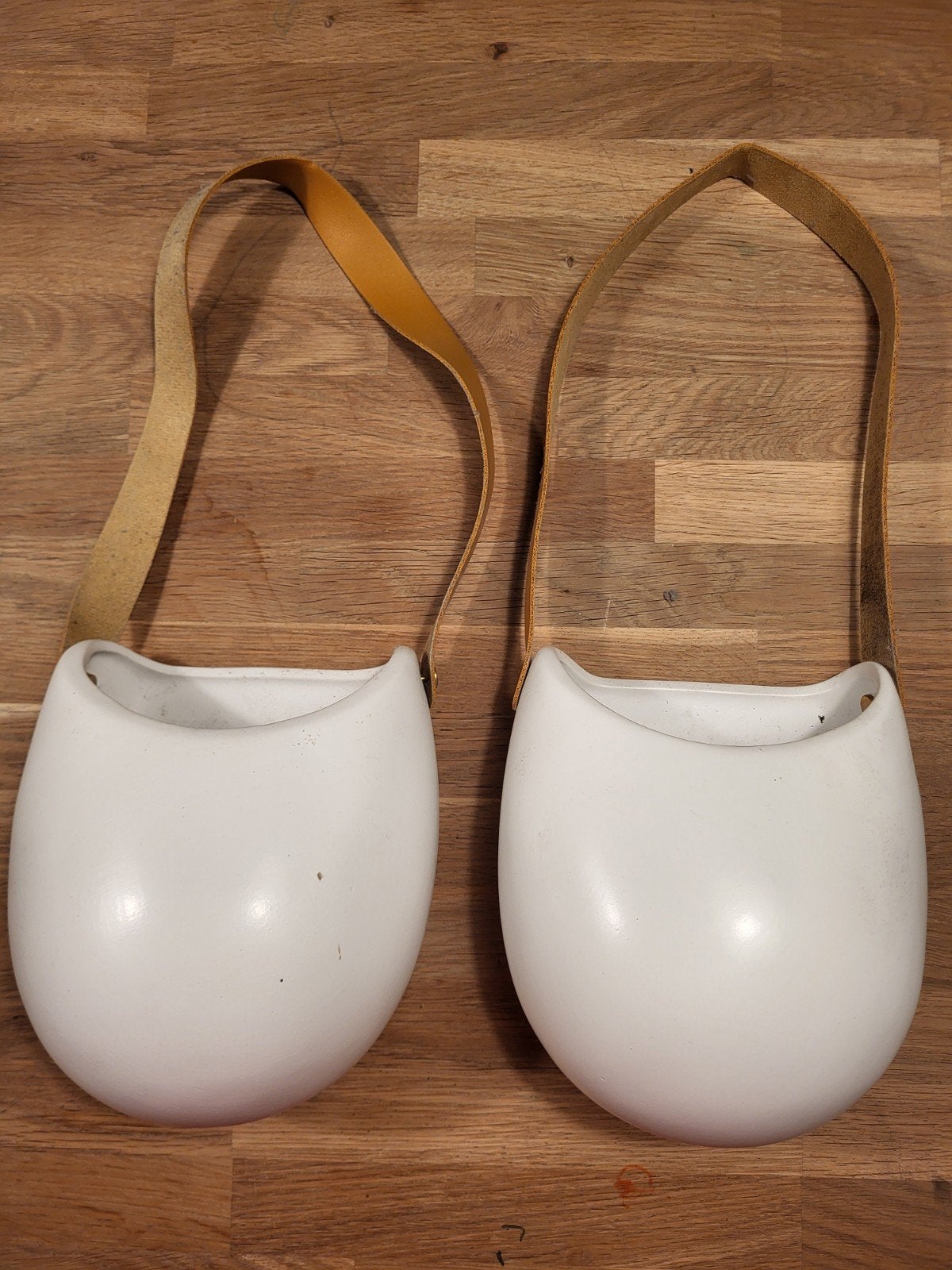 Set van 2 vintage hangende plantenbakken, Ophalen, Gebruikt, Rond, Aardewerk