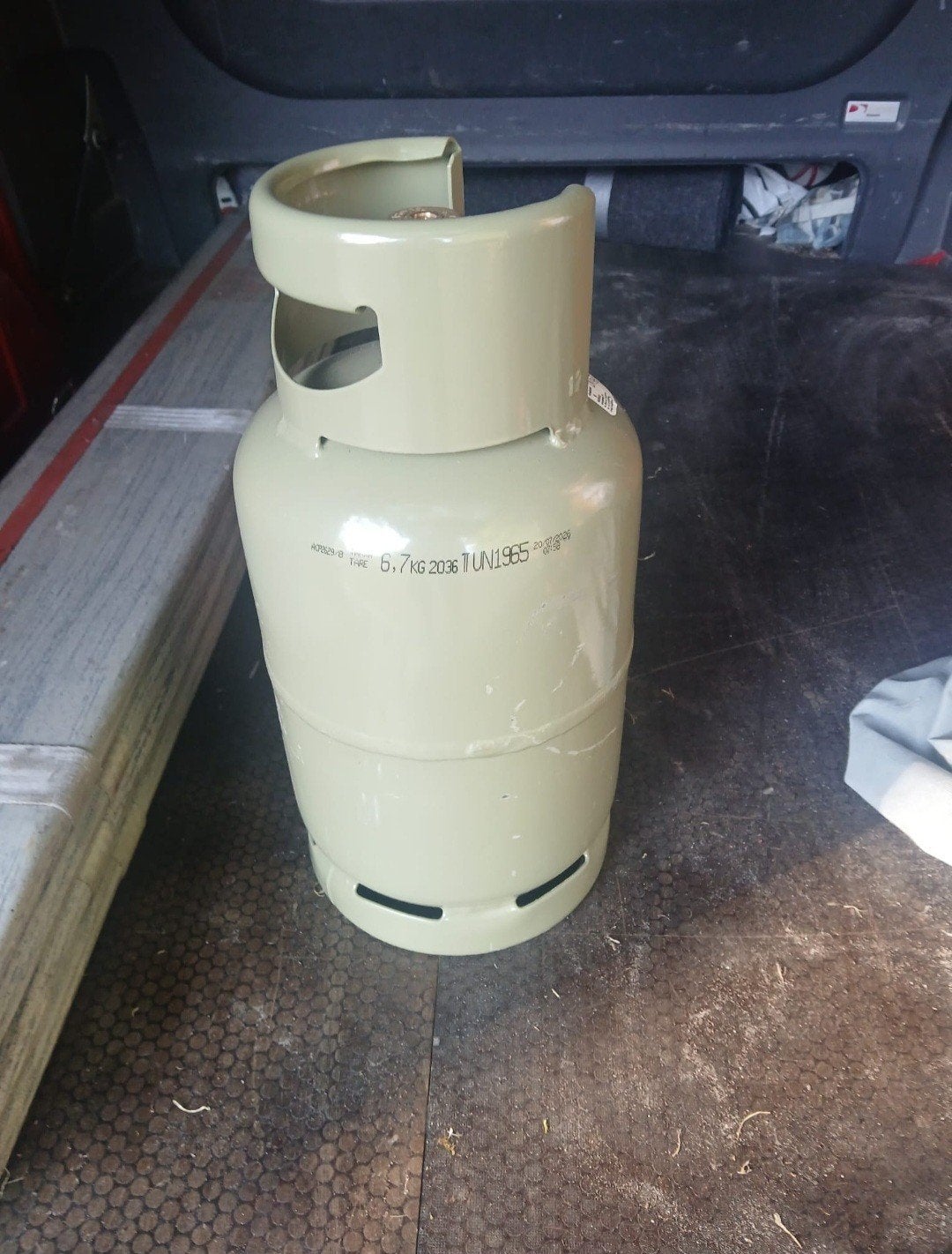 Gasfles 6,7 kg, Ophalen