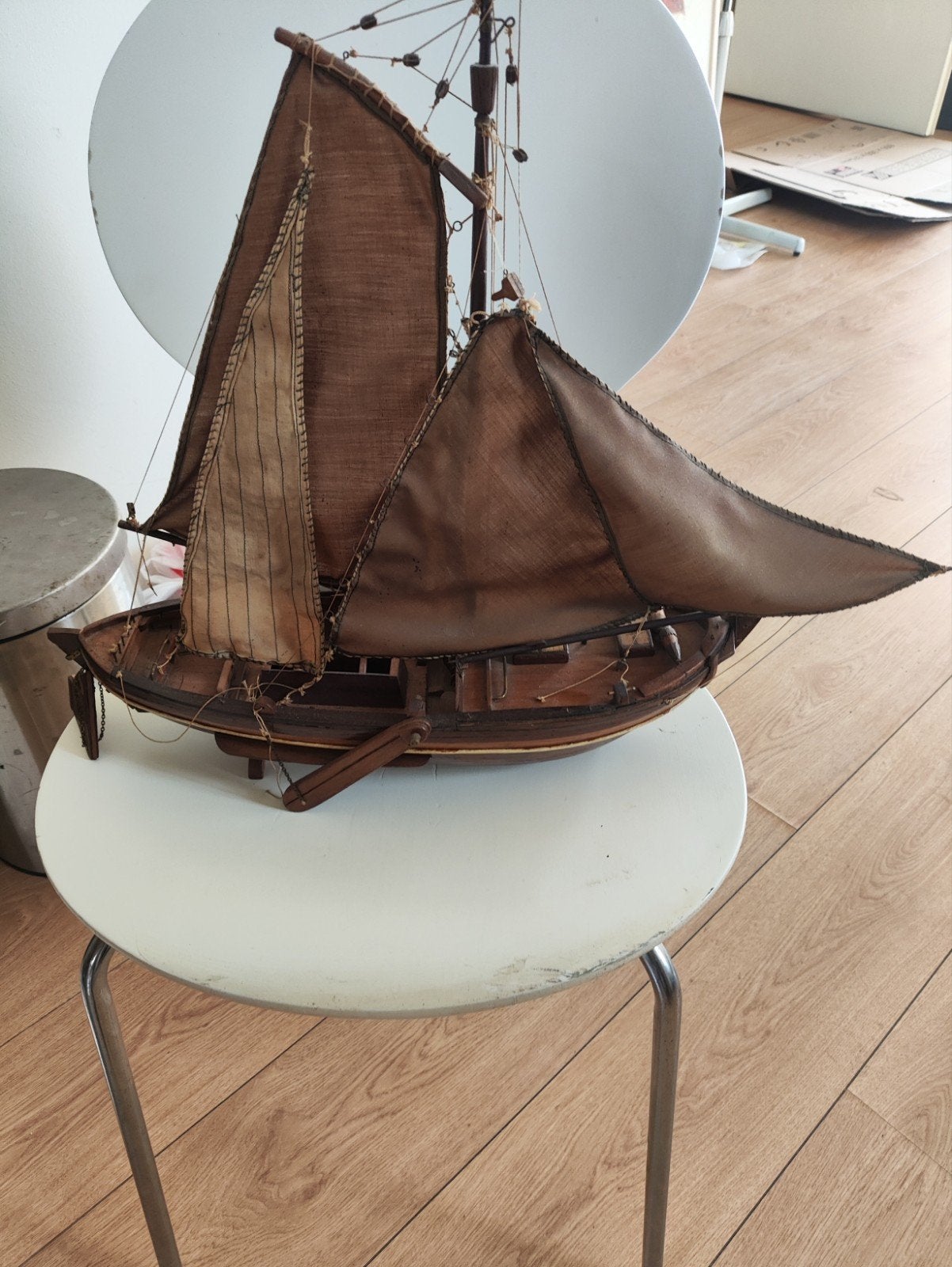 Prachtig houten scheepsmodel - circa 50 cm lang, Hobby en Vrije tijd, Modelbouw | Boten en Schepen, Ophalen of Verzenden, Gebruikt