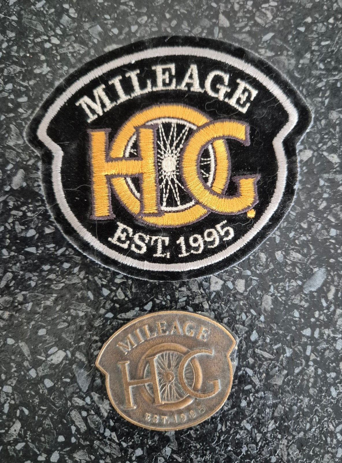 HOG mileage patch en pin, Ophalen