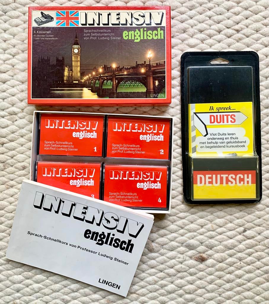 Taalcursus Engels Duits op cassettes cassettebandjes 1x OVP, Cd's en Dvd's, Cassettebandjes, Zo goed als nieuw, Origineel, Nvt
