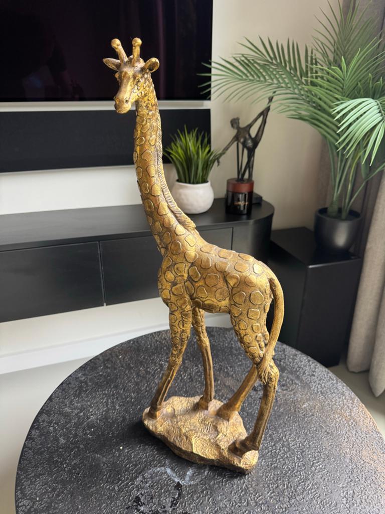 Decoratieve Giraffe Beeld - Goudkleurig, Ophalen, Overige materialen, Zo goed als nieuw, Goud