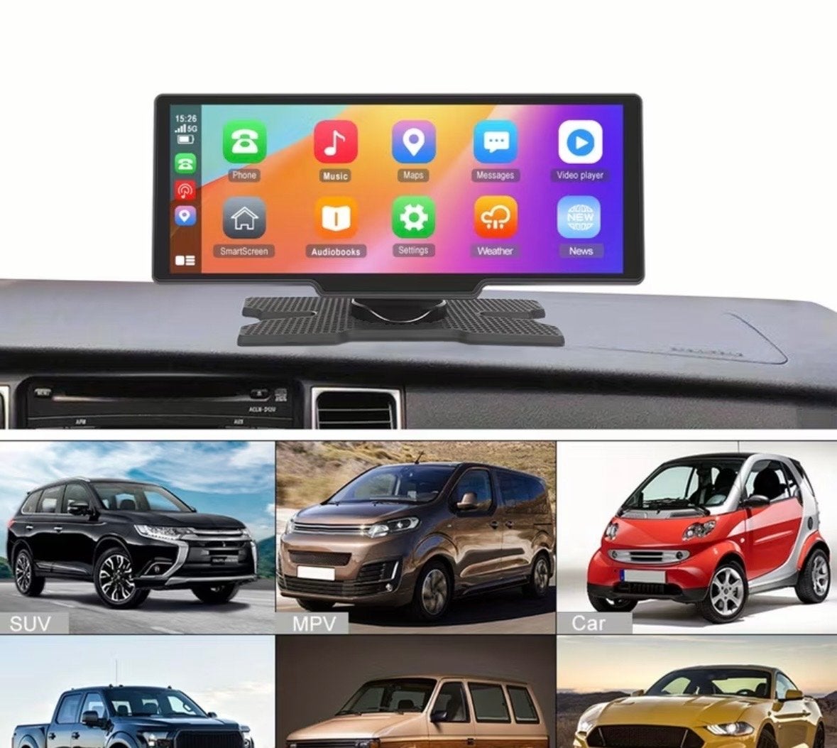 CarPlay/Android Auto Scherm met Achteruitrijcamera, Ophalen of Verzenden, Nieuw