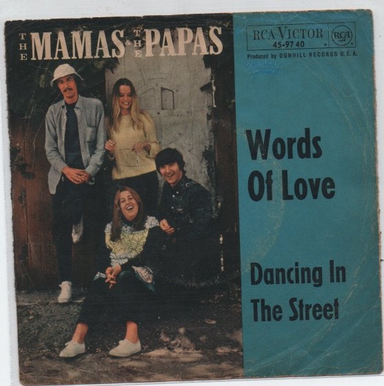 Mama's and Papa's- Words of Love, Gebruikt, 7 inch, Ophalen of Verzenden, Beschermende buitenhoes