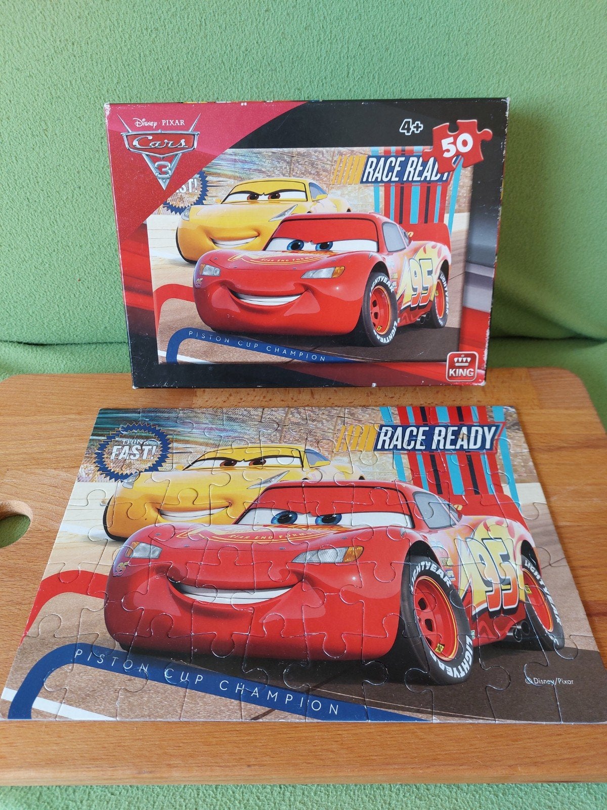 Vintage DISNEY CARS RACEAUTO PUZZEL van 50 stukjes vanaf 3jr, Ophalen of Verzenden, 10 tot 50 stukjes, Zo goed als nieuw, 4 tot 6 jaar