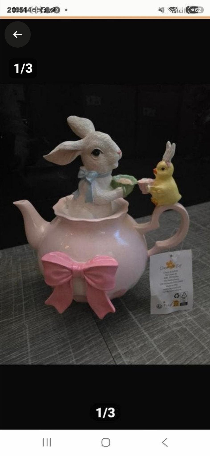 Paashaas in theepot, Huis en Inrichting, Woonaccessoires | Overige, Ophalen of Verzenden, Nieuw