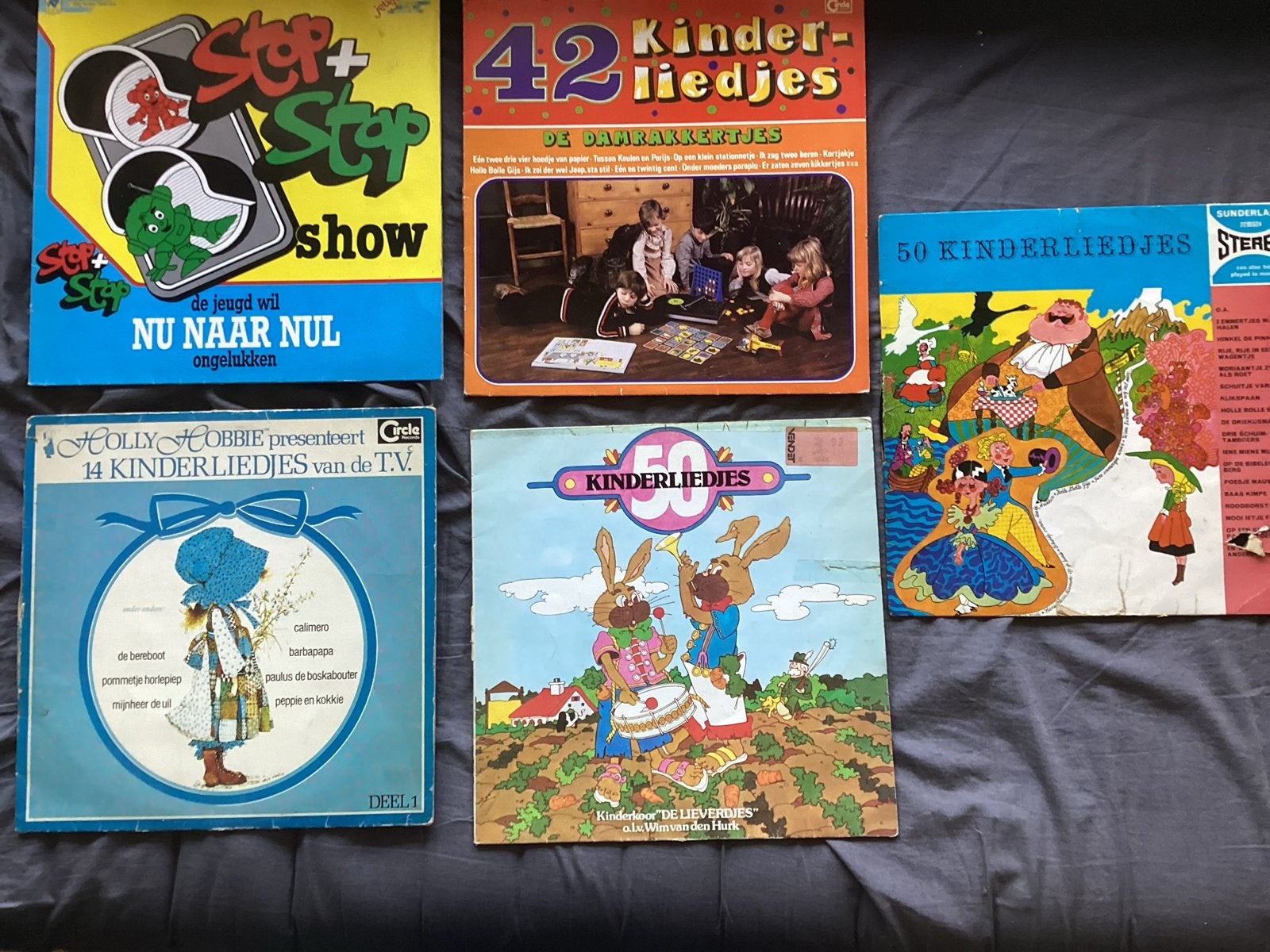 5 Kinder LP's vol met vrolijke kinderliedjes, Ophalen, LP, Gebruikt, 3 tot 5 jaar