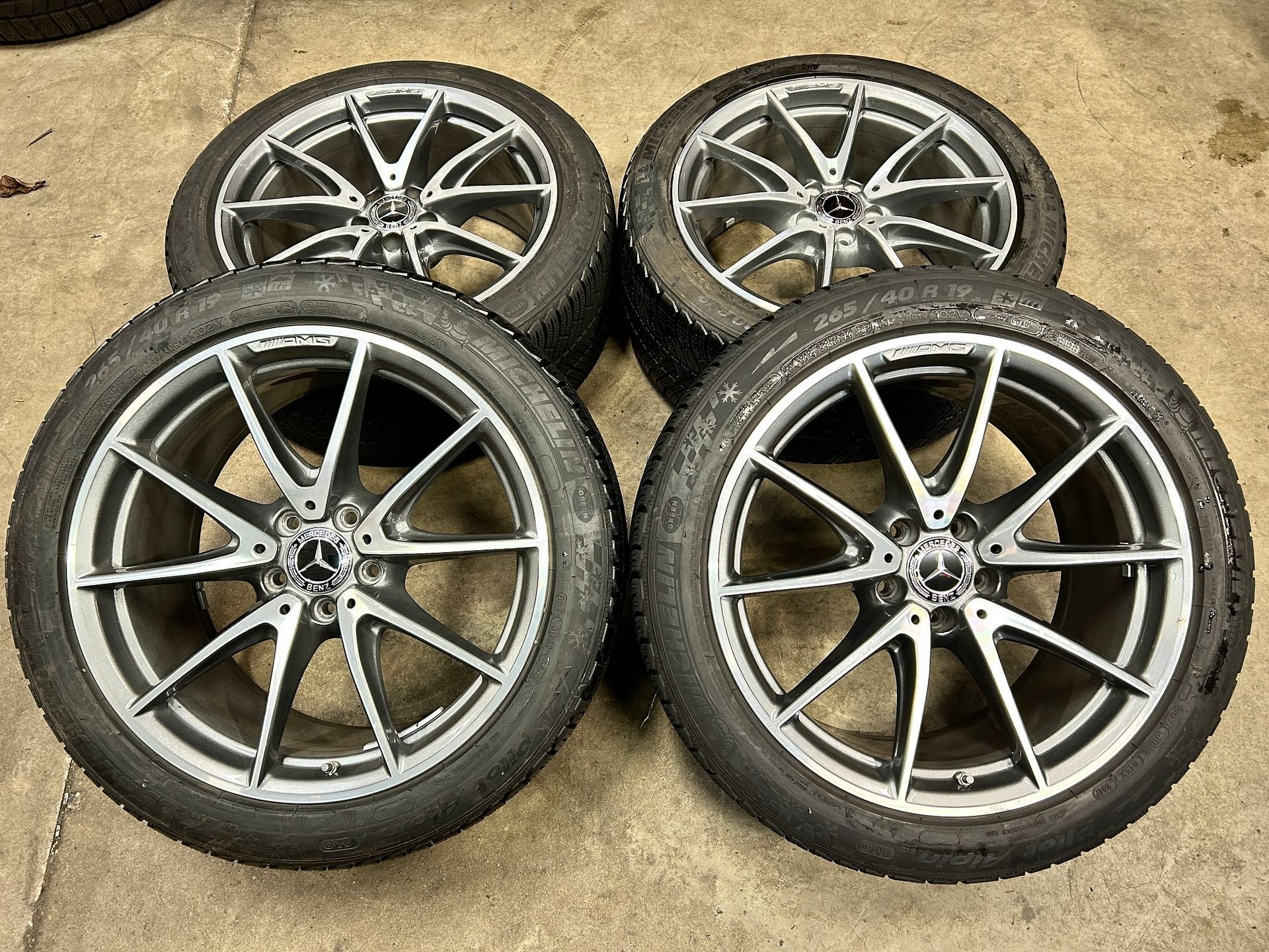 19 inch originele E63 AMG velgen + winterbanden Mercedes