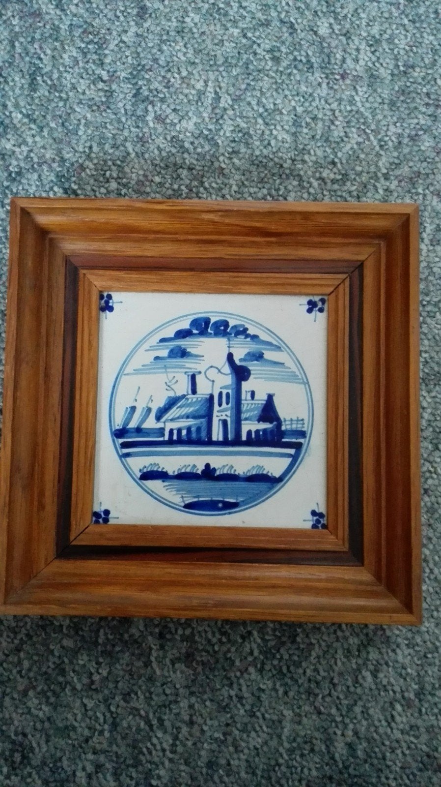Antieke tegel. Delfts blauw. Kadotip.
Handgeschilderd decor, Ophalen of Verzenden