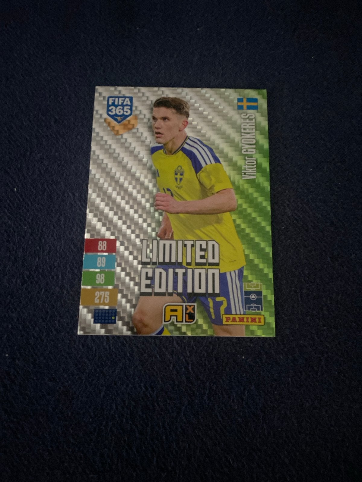 Viktor Gyökeres Limited Edition Panini FIFA 365 Adrenalyn XL, Ophalen of Verzenden, Zo goed als nieuw, Losse kaart, Foil