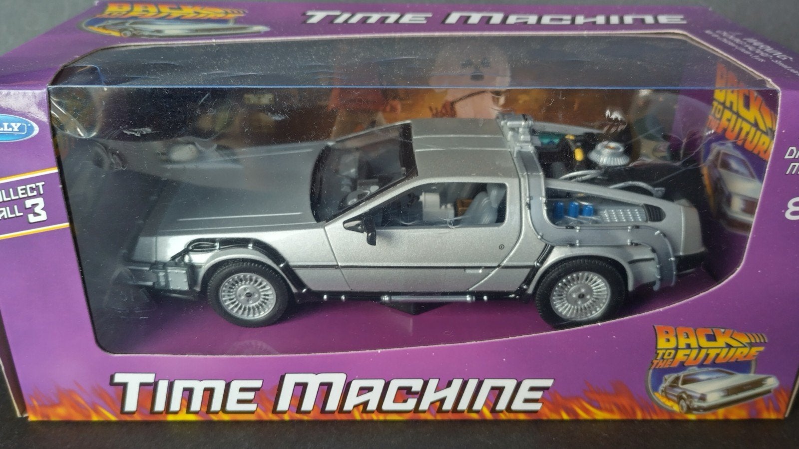 De Lorean DMC 12 Back to the Future Time  1:24 Welly Pol, Auto, Verzenden, Nieuw, M
