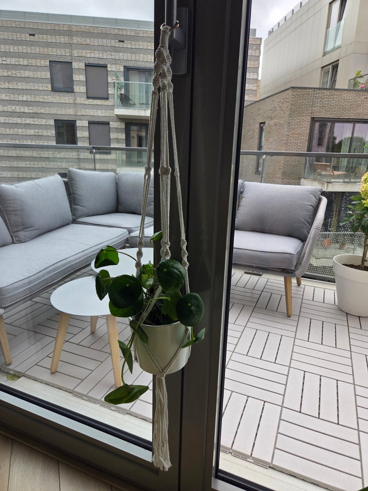 Plant hangers macramé wit, 12 stuks, Ophalen of Verzenden, Zo goed als nieuw, Wit, Textiel