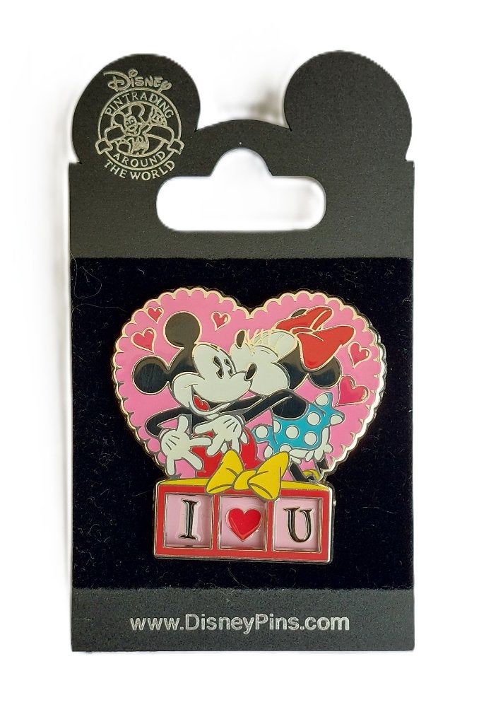 Disney 3D Mickey & Minnie ‘I Love You’ pin., Verzamelen, Ophalen of Verzenden, Nieuw, Figuurtje, Speldje of Pin
