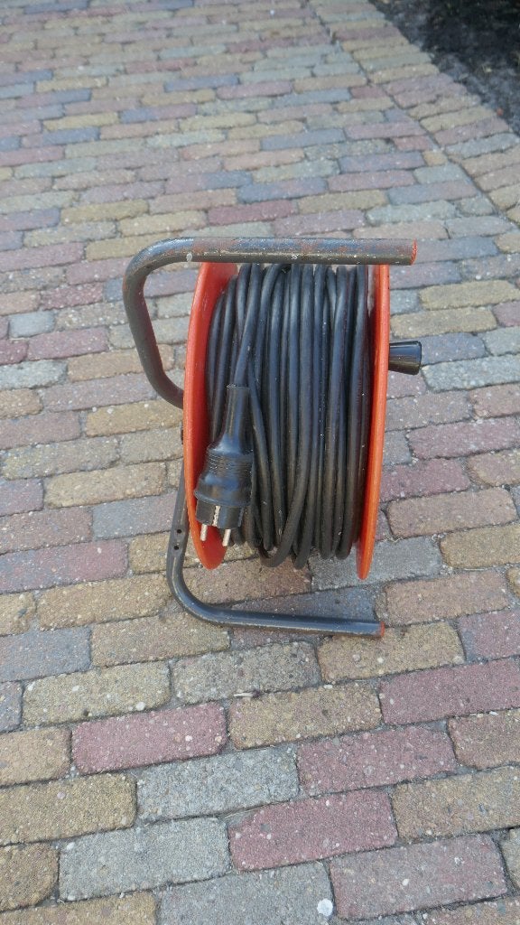 Te koop: Haspel met 50 meter snoer, Ophalen, Gebruikt, Kabelhaspel
