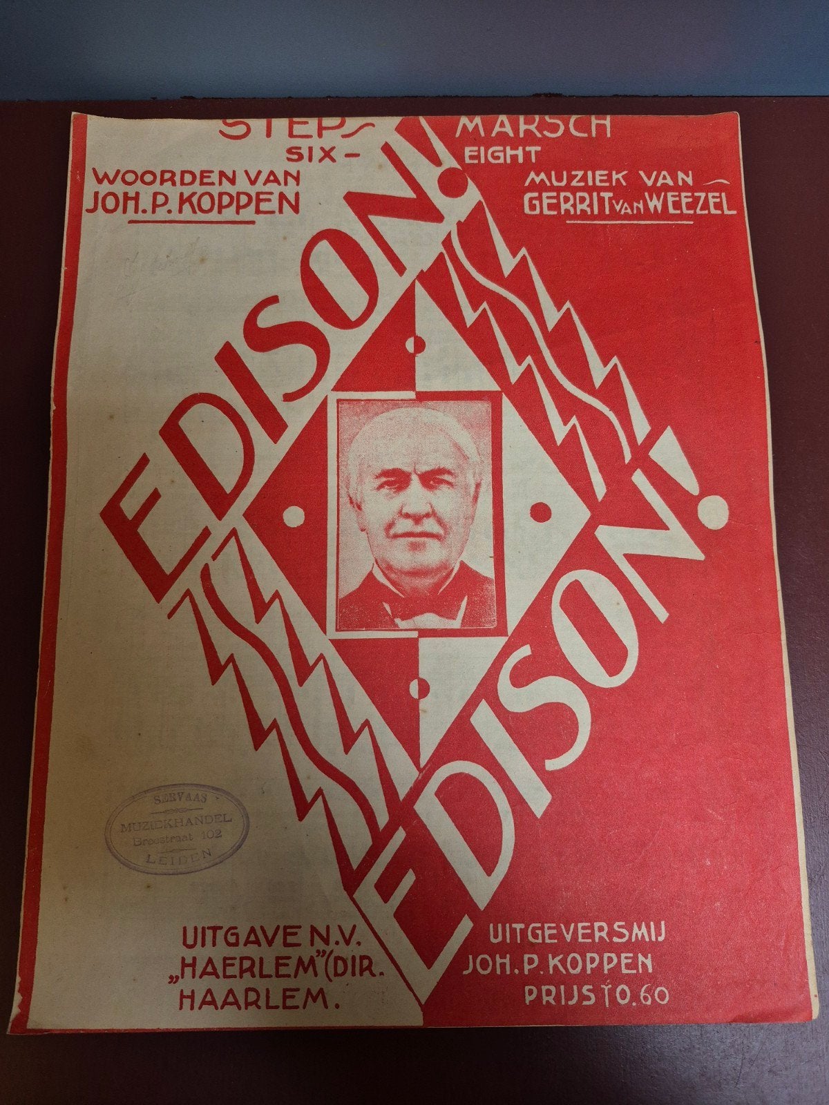 Edison! Step-Marsch (Six-Eight) bladmuziek, Gebruikt, Overige genres, Overige soorten, Ophalen of Verzenden
