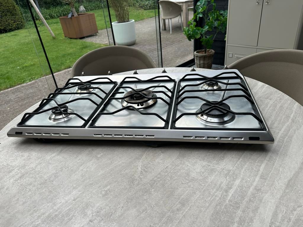 Smeg SNLRU596X Gas Kookplaat - 5 Pitten, Witgoed en Apparatuur, Kookplaten, Ophalen, Gebruikt, Inbouw, Gas