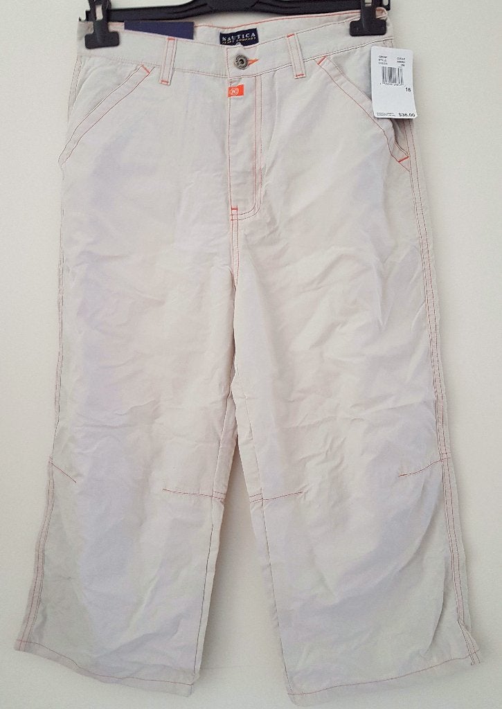 Beige Nautica broek maat 170/176 28W NIEUW (0827) a, Kinderen en Baby's, Broek, Nautica Jeans Company, Nieuw, Ophalen of Verzenden