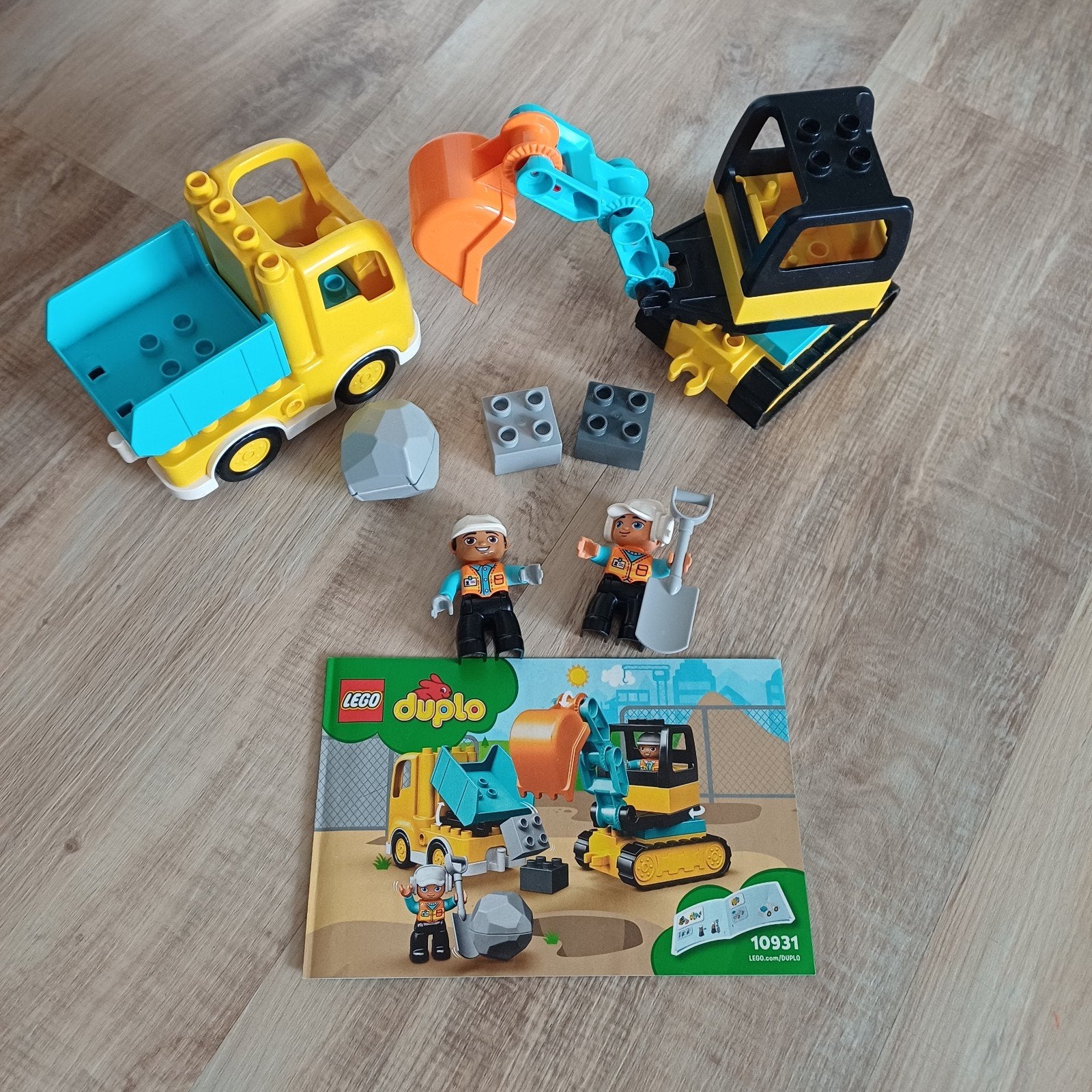 Lego Duplo 10931 Bouwplaats met Vrachtwagen en Graafmachine, Compleet, Ophalen of Verzenden, Duplo, Complete set