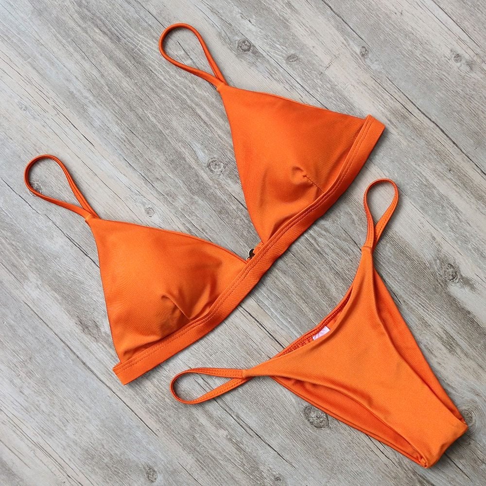 Oranje push-up bikini (push up dames vrouwen string), Kleding | Dames, Badmode en Zwemkleding, Verzenden, Nieuw, Oranje, Bikini