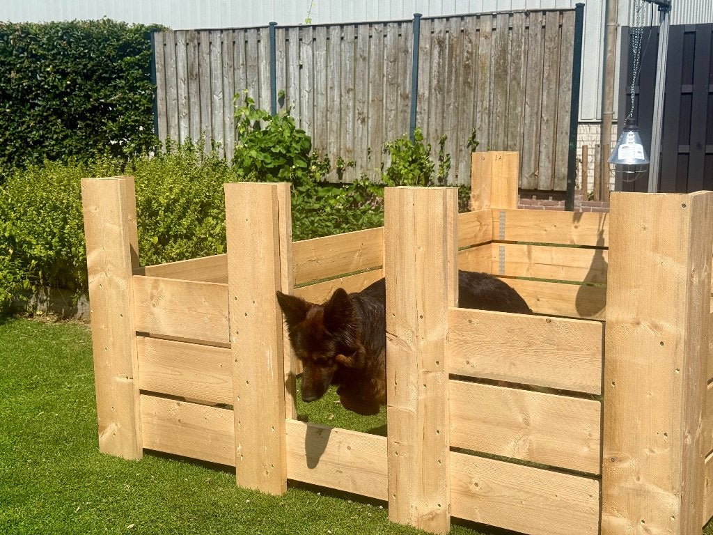 Werpkist met warmtelamp voor grote honden, Dieren en Toebehoren, Hondenhokken, Ophalen, 100 cm of meer, Hondenhok, 110 cm of meer