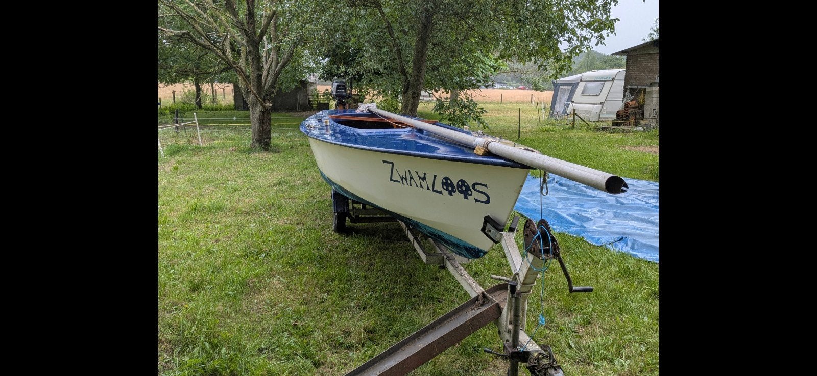 Flying Arrow Spanker + trailer + zeilen + motor + trapeze, Ophalen, Gebruikt