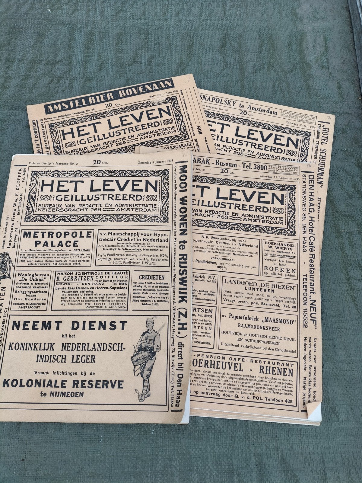 10x Het Leven Geïllustreerd Weekblad - Oude Kranten, Ophalen of Verzenden, Gelezen, Krant